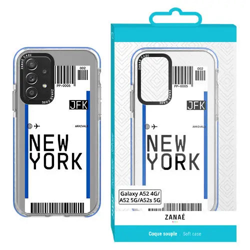 Coque billet d’avion - NEW YORK pour Galaxy A52 / A52s 5G Transparent